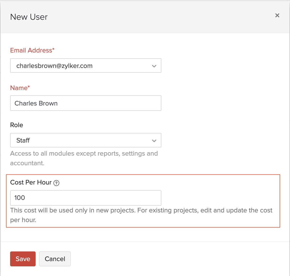 添加每小时成本