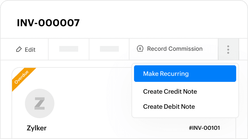 突出显示将交易设为定期的选项