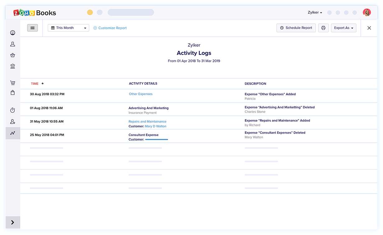  Audit Trails - Accounting Reports | Zoho Books 