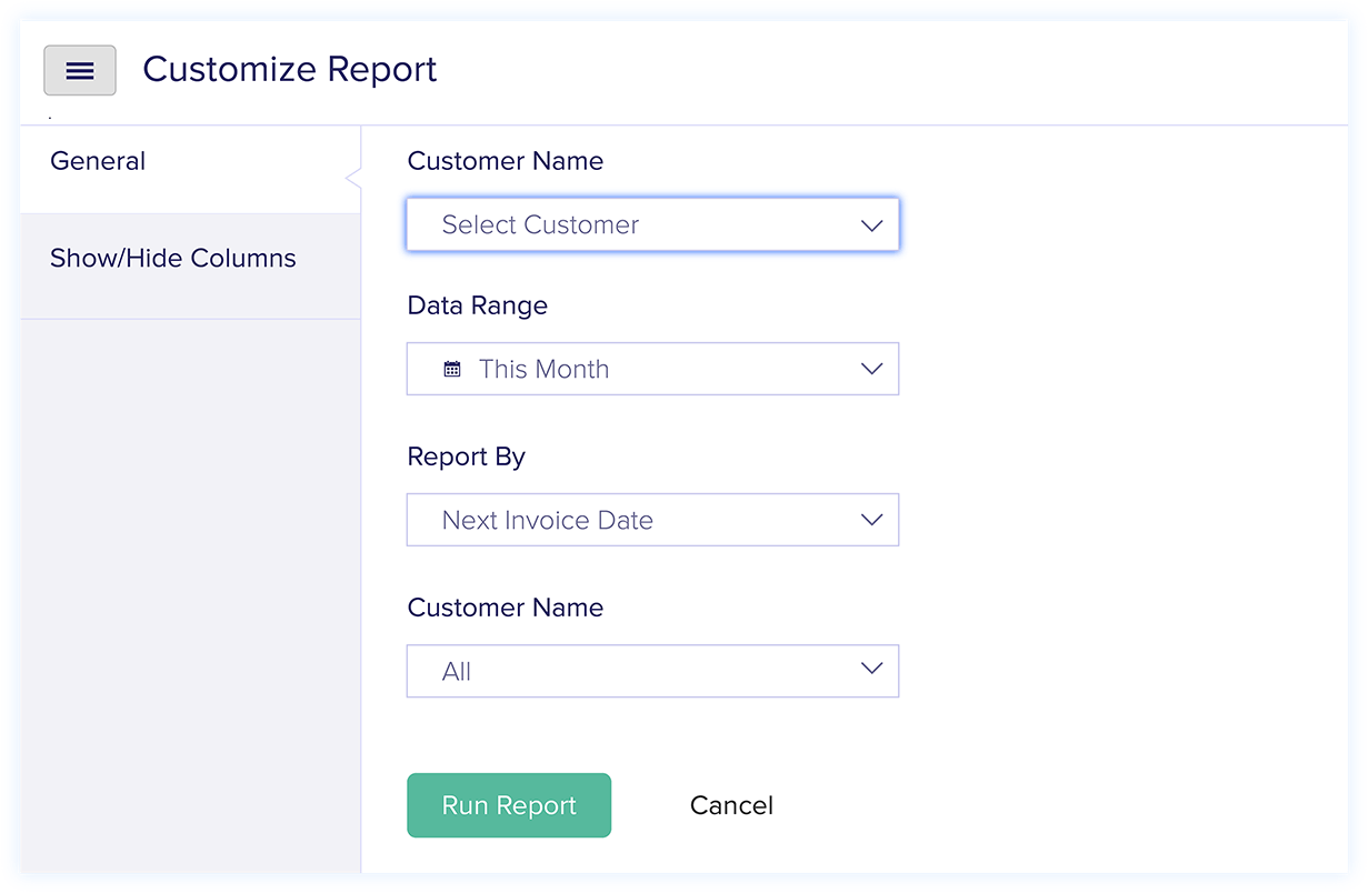  Customize Financial Reports - Accounting Reports | Zoho Books 