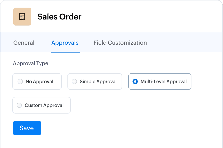 订单审批工作流-Zoho Books进销存