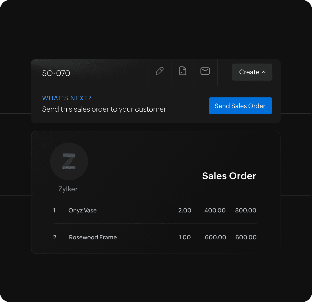 在线订单管理系统-Zoho Books进销存