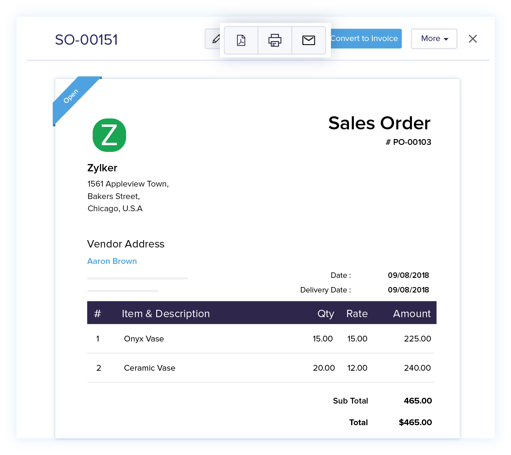  Create Copies of Sales Orders - Online Sales Order Management | Zoho Books 