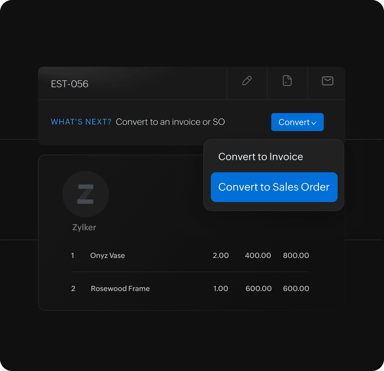 销售订单报表-Zoho Books进销存