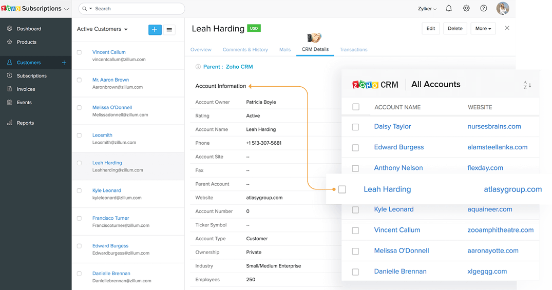 使用Zoho订阅为CRM联系人制定个性化订阅计划