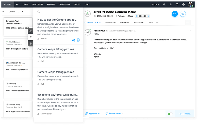 自动建议 - 工单管理工具