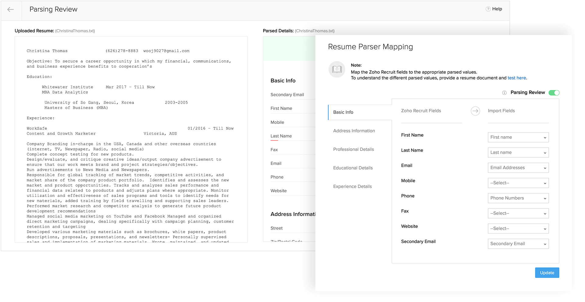 简历解析 - 招聘机构软件