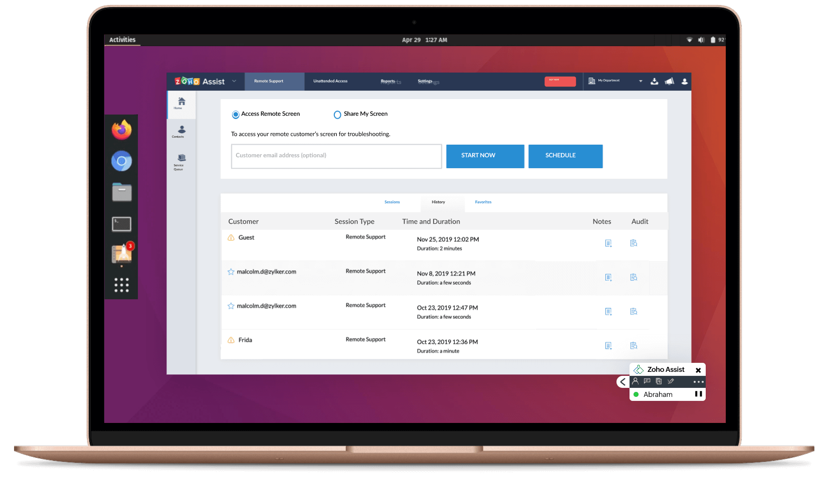 Zoho Assist 适用于 Linux