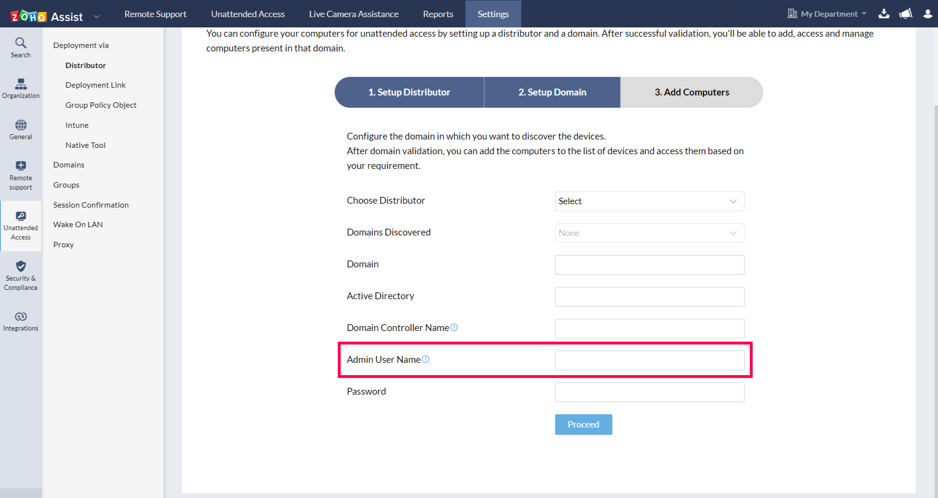 选择一个 Admin 用户名。