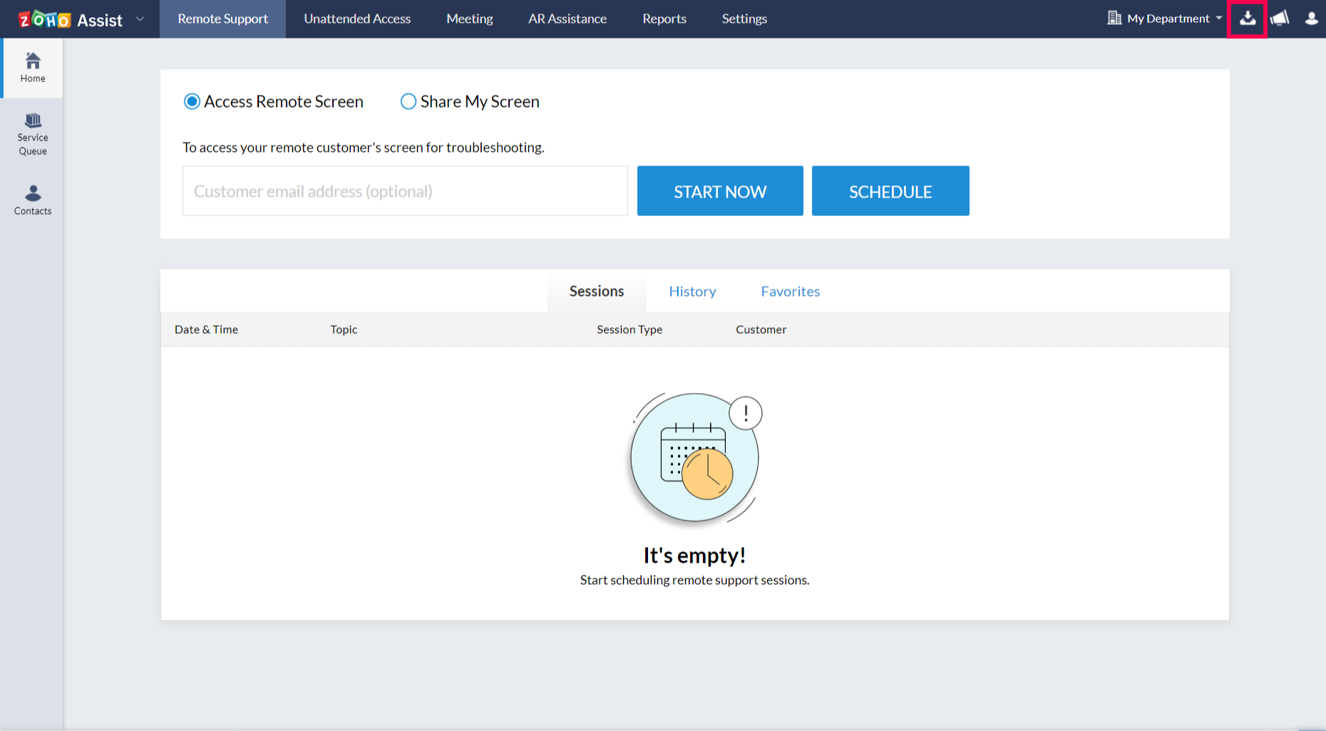 Zoho Assist 下载图标（主页）