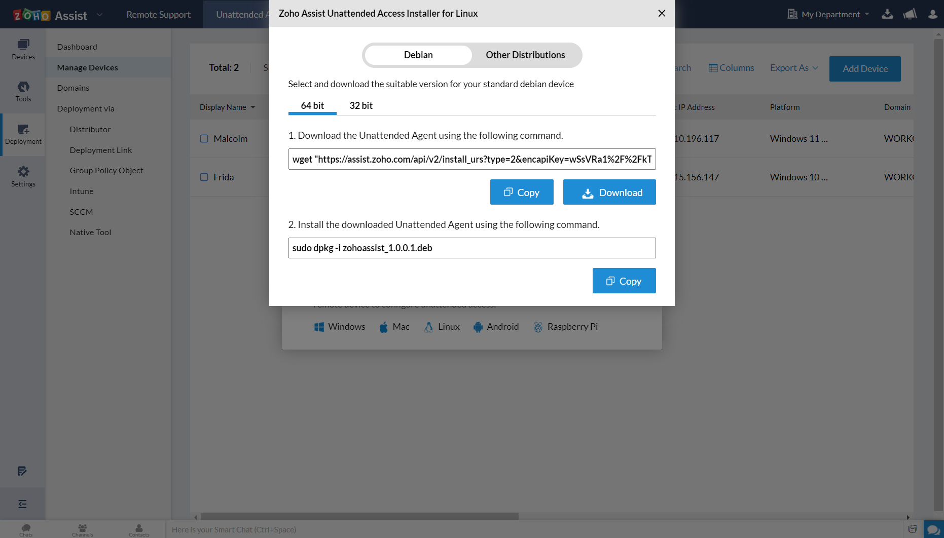 选择 Debian 或其他发行版操作系统（Fedora、CentOS 或 Red Hat）