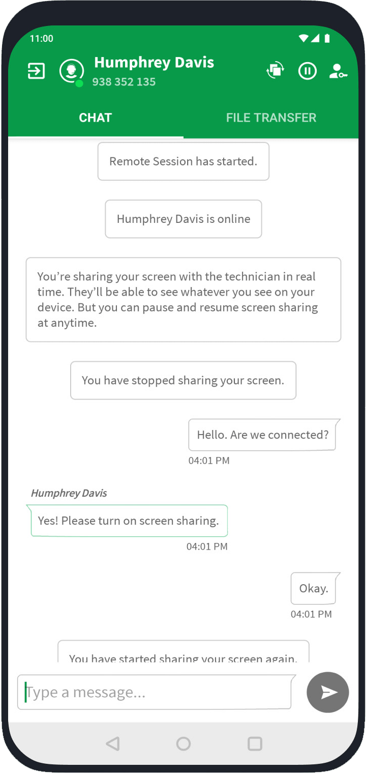 远程支持 Android 设备 - Zoho Assist