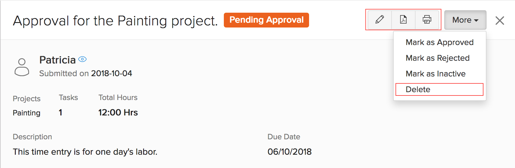 客户审批中的其他操作