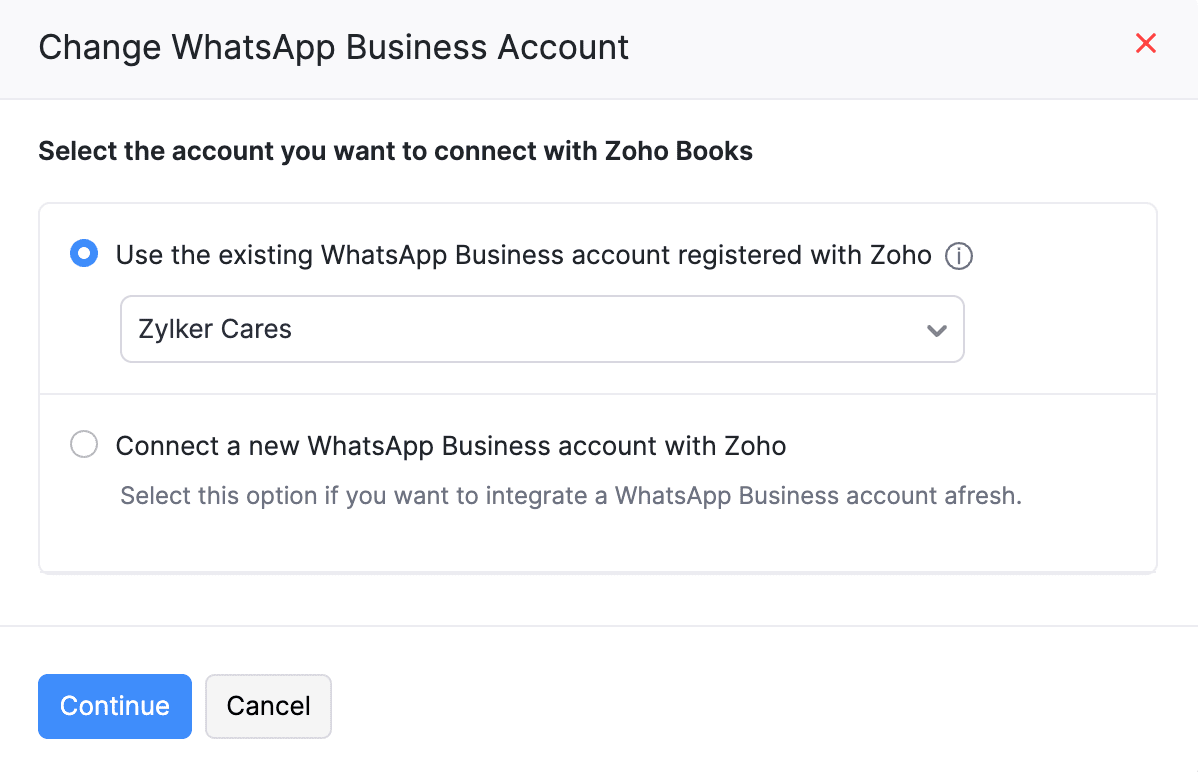 更改 WhatsApp 商业账户
