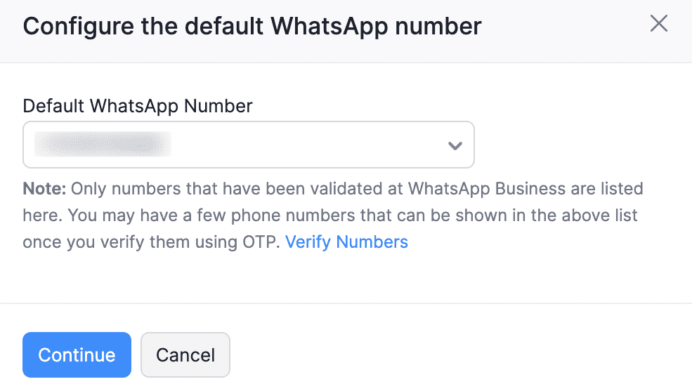 配置默认WhatsApp号码
