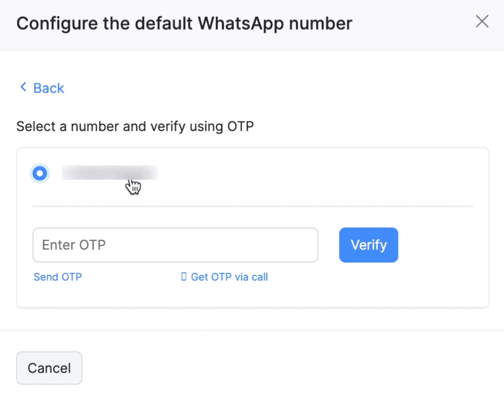 配置默认 WhatsApp 号码