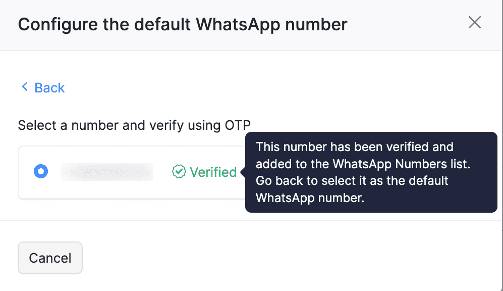配置默认 WhatsApp 号码