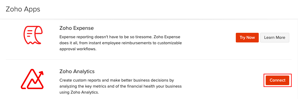连接 Zoho Analytics