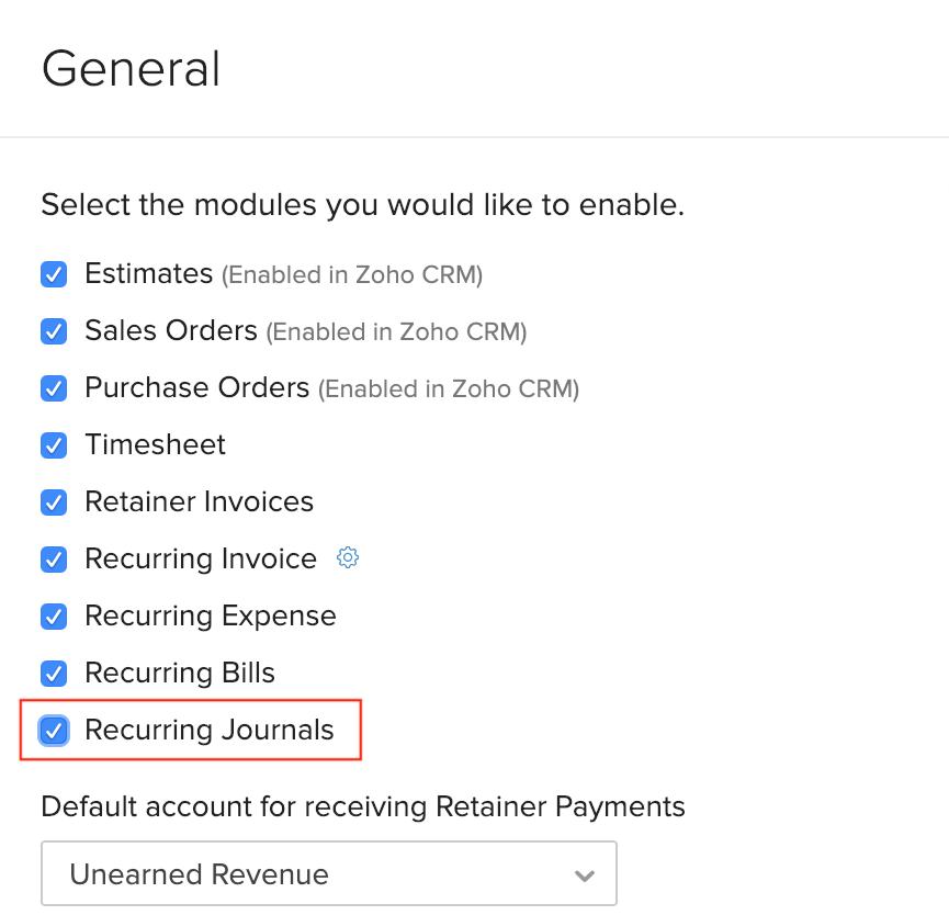 启用重复日记账
