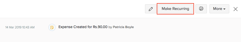 设定费用为定期费用