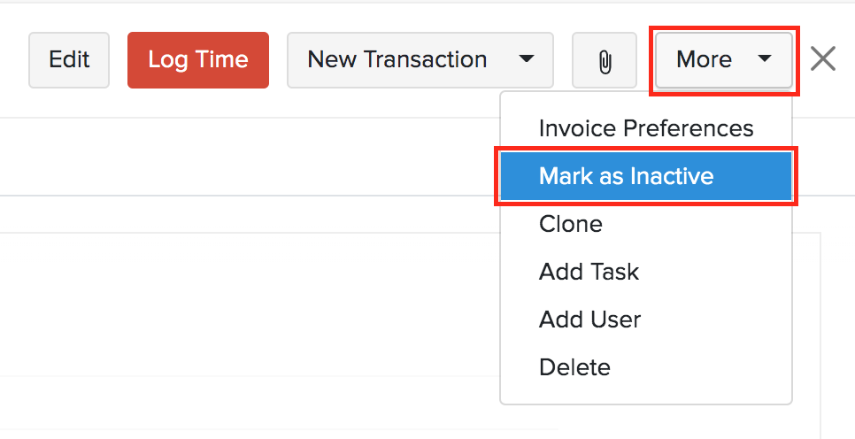 标记为非活跃项目