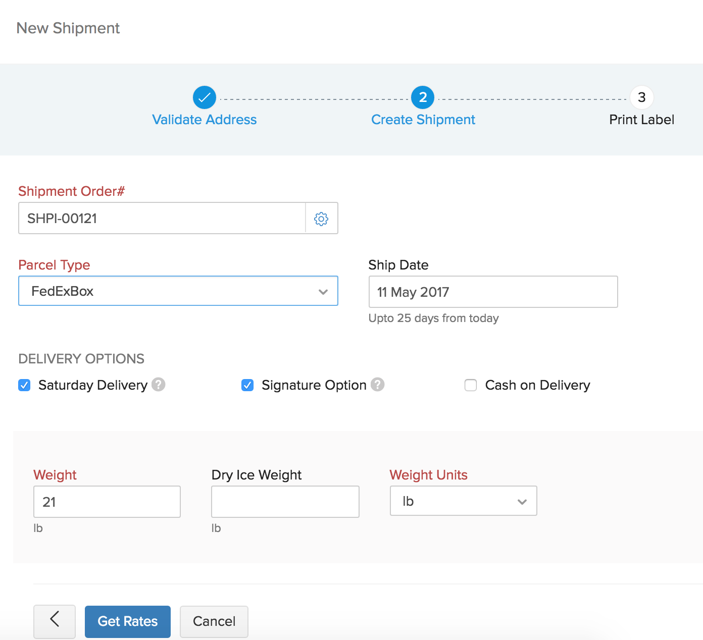 通过承运人发货