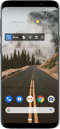 主屏幕小组件 - 适用于小型企业的 Android 财务应用 | Zoho Books