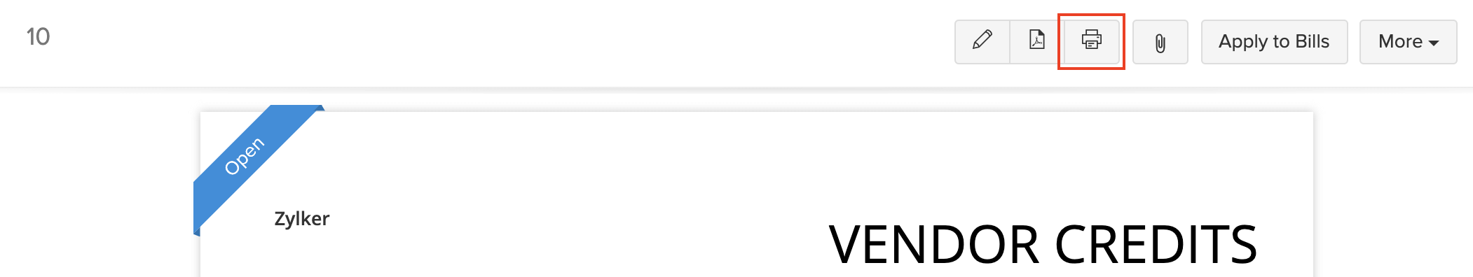 打印供应商信用