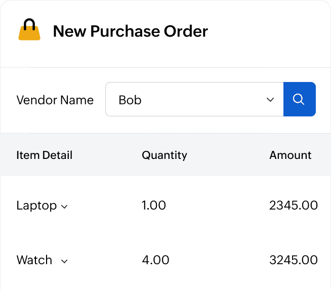 采购订单追踪-Zoho进销存系统