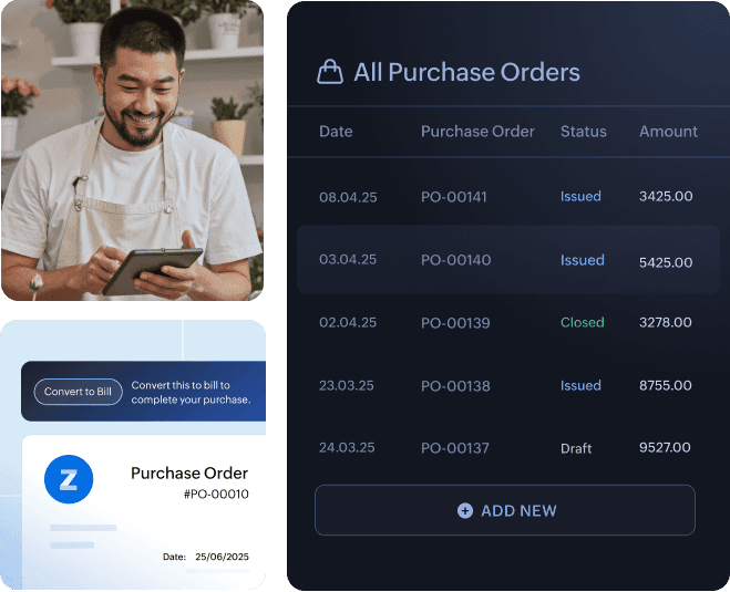 采购订单管理系统-Zoho Books进销存系统