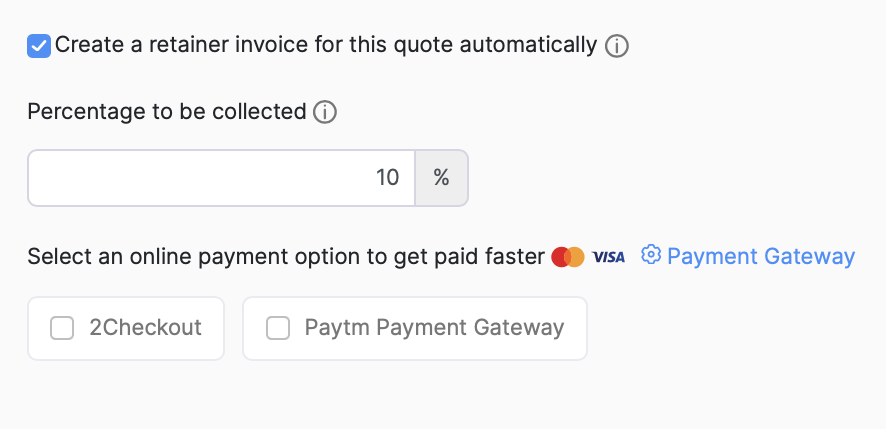 为报价创建预付款发票