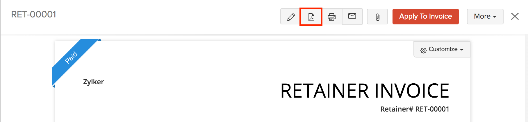 下载预付款发票