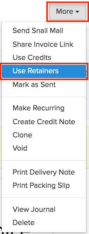 使用预付款发票
