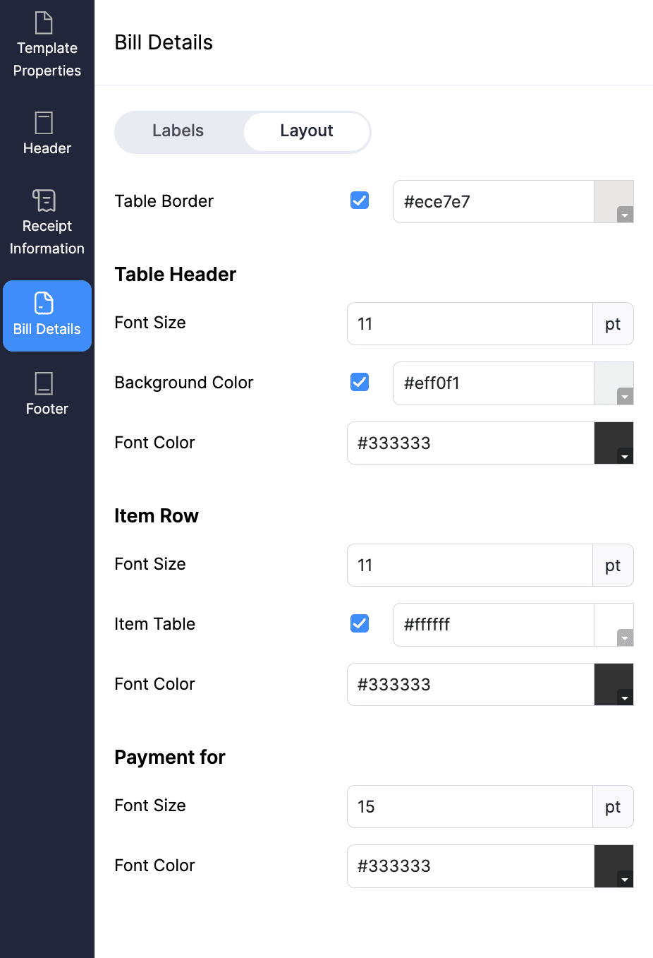 账单详情 - 布局