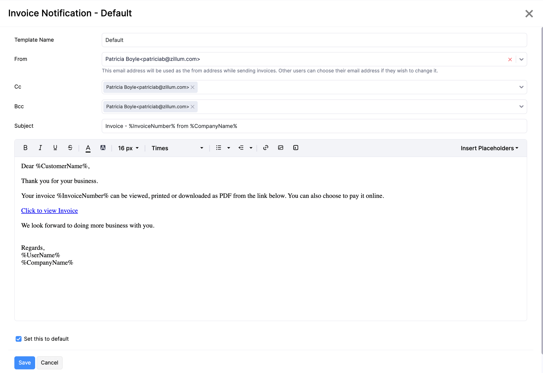 自定义电子邮件模板