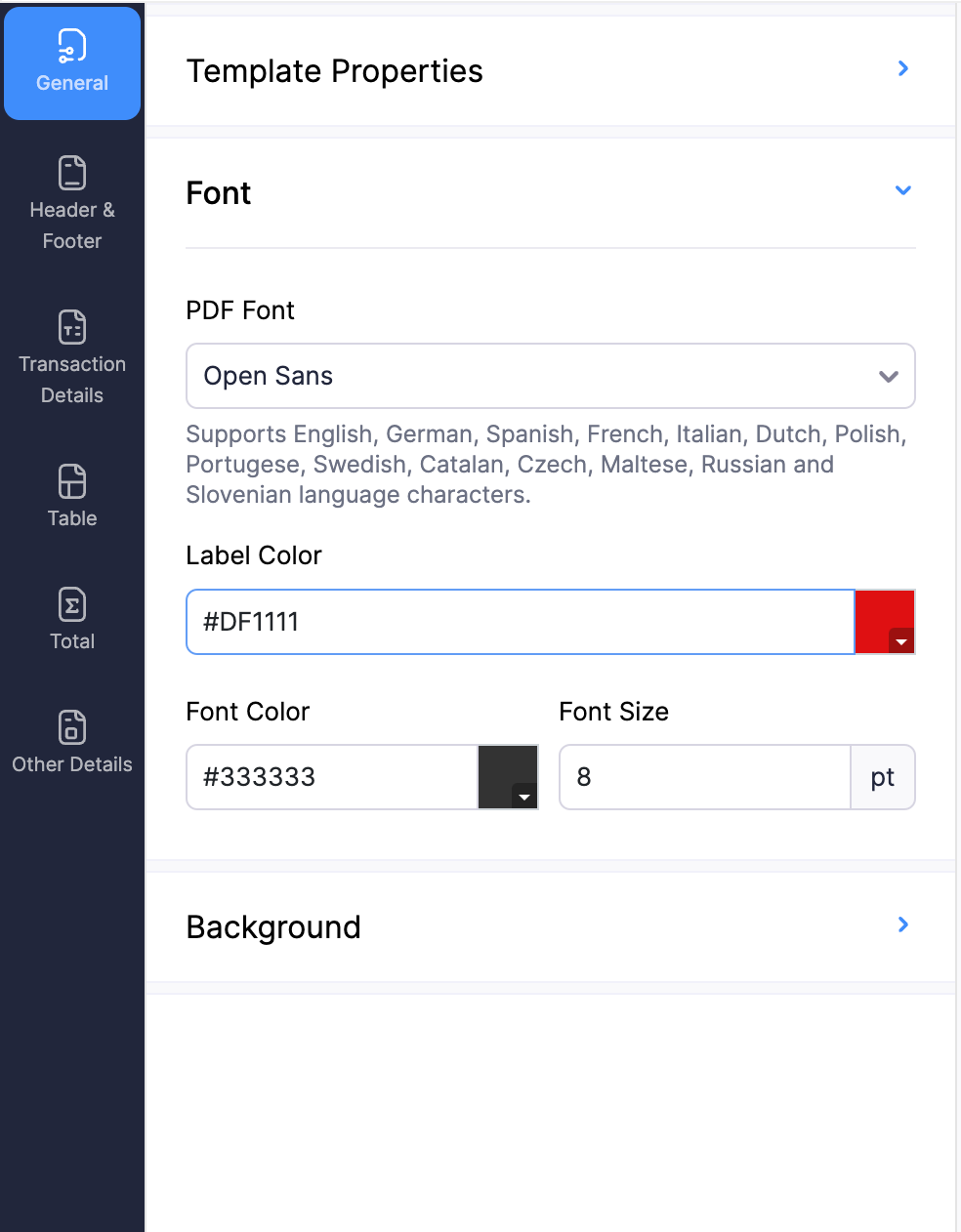 通用标签页 - 字体