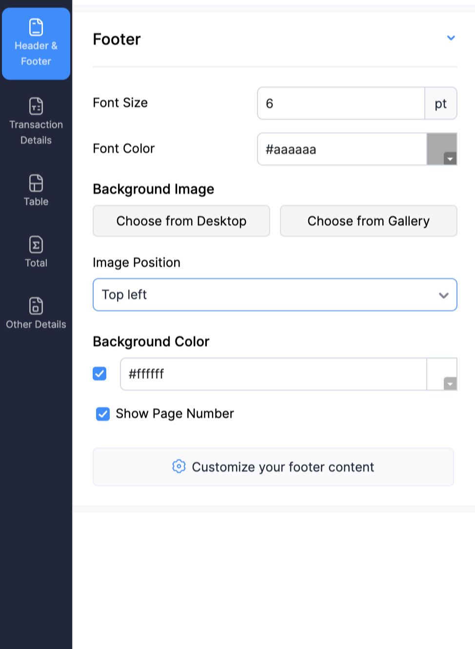 页眉和页脚 - 页脚