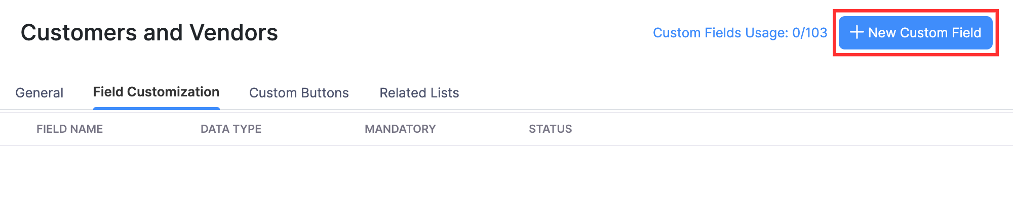 新建自定义字段
