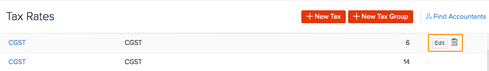 编辑/删除税收组