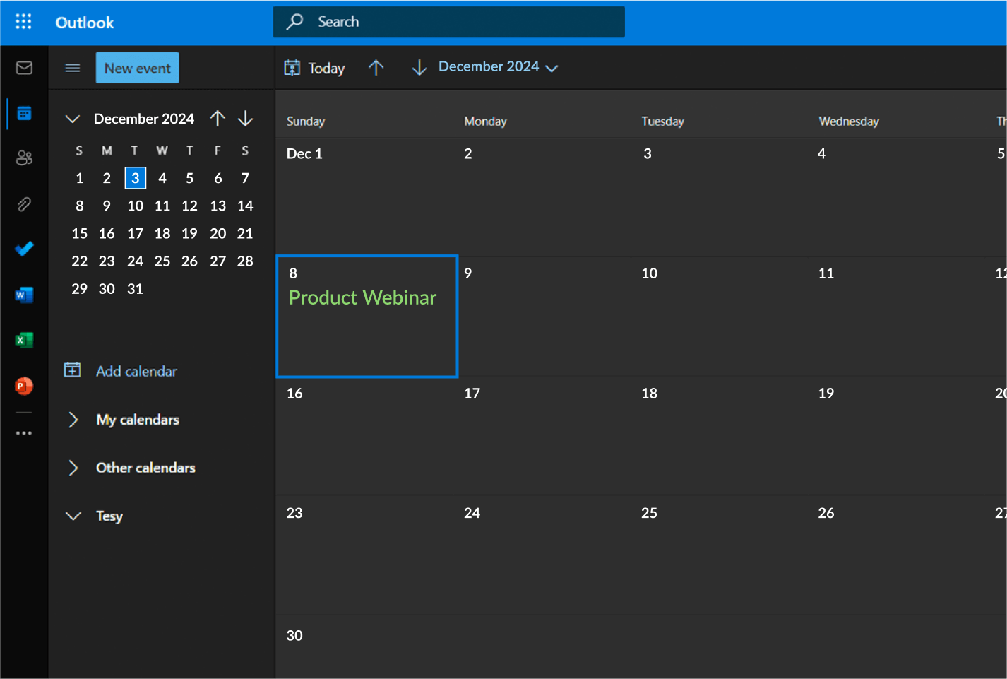 在 MS Exchange 日历中显示 Zoho Calendar 用户日程 - 仪表板 2