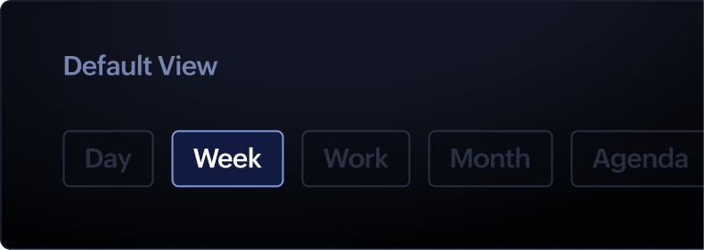 Zoho Calendar 窗口显示用于查看日历活动的多个视图