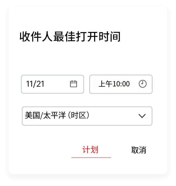 根据收件人最佳打开时间投递