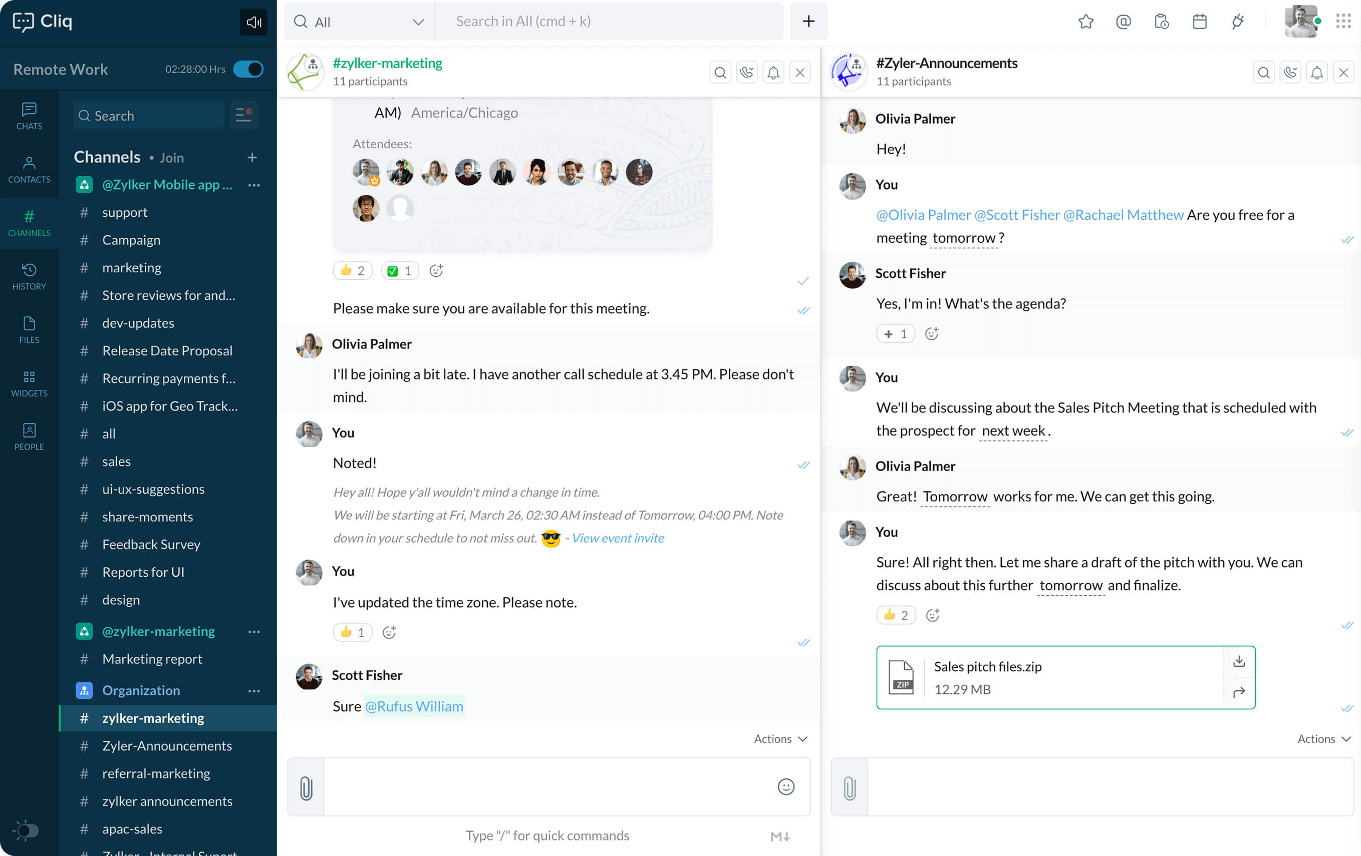 Working together is easy with channels
