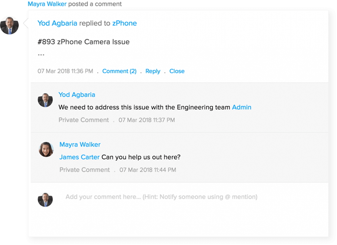 客户支持平台上的团队动态