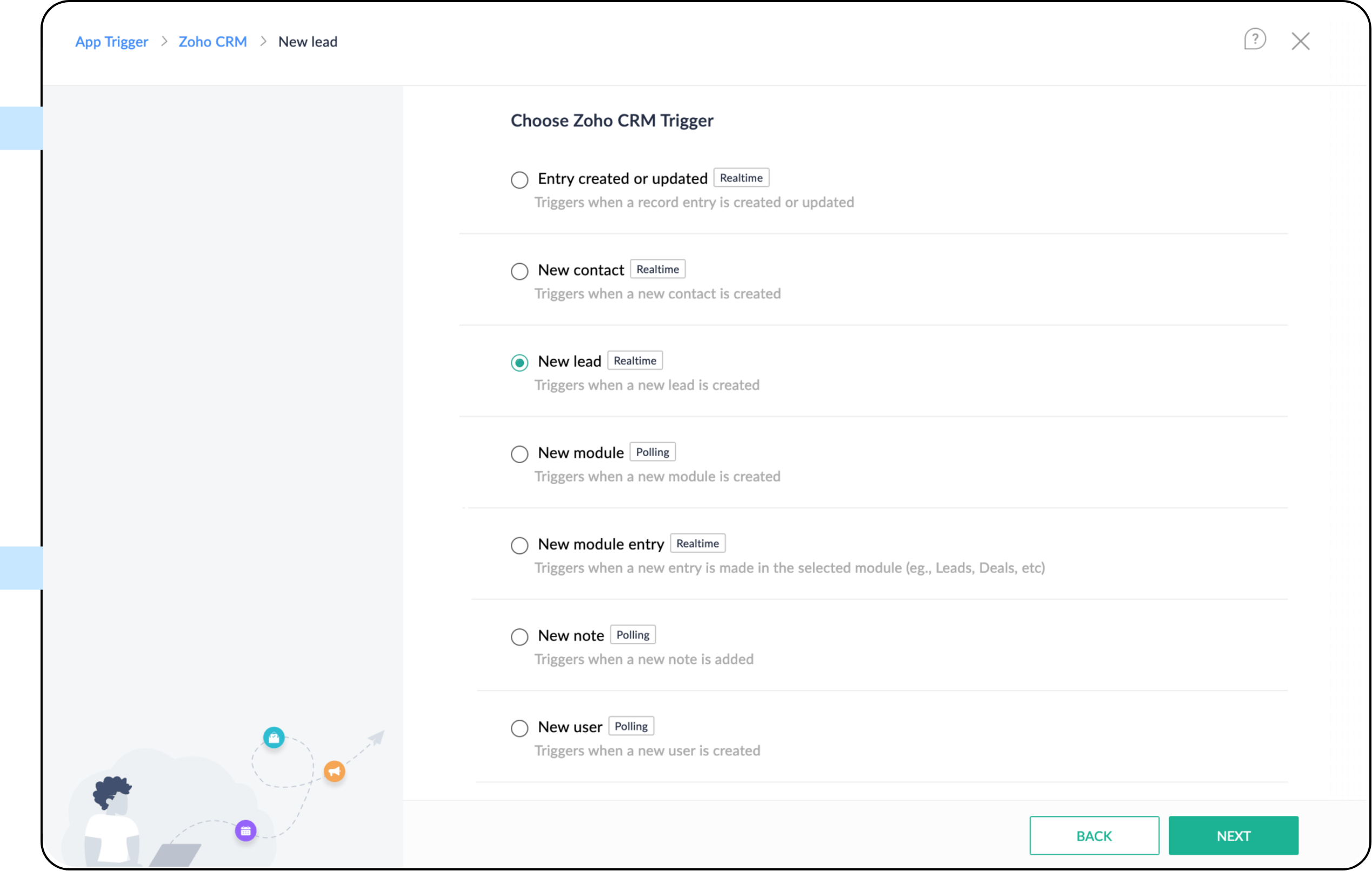 基于指定应用事件创建工作流
