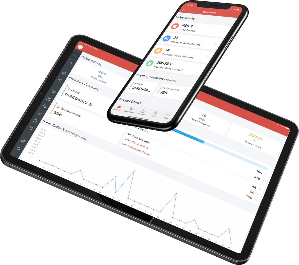 适用于 Android 和 iOS 的移动应用 | Zoho Inventory