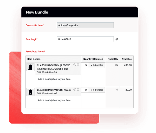 项目捆绑和组装 | Zoho Inventory
