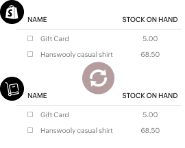 股票更新 - Shopify | Zoho Inventory