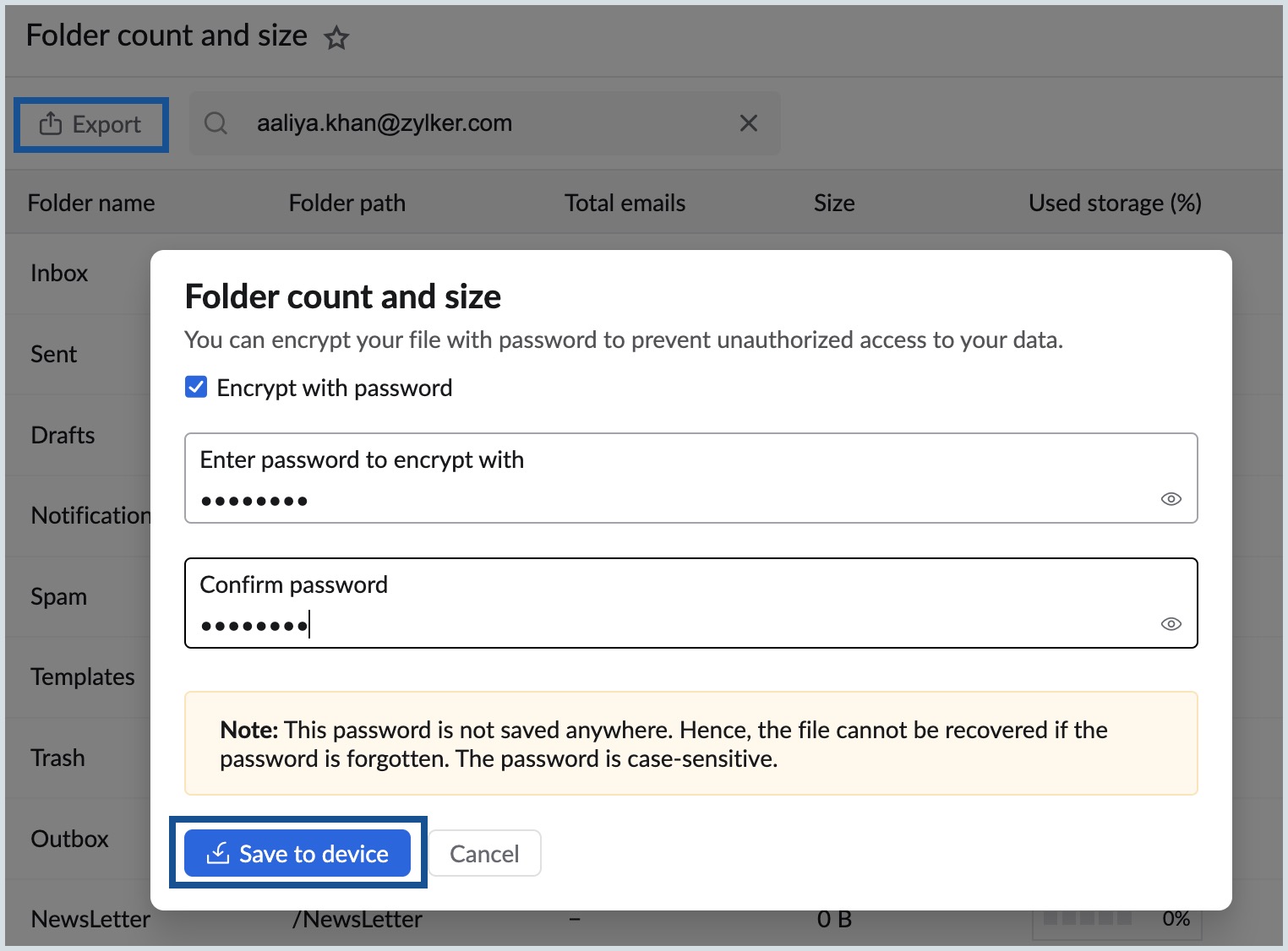 导出文件夹报告