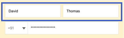 提供名字和姓氏